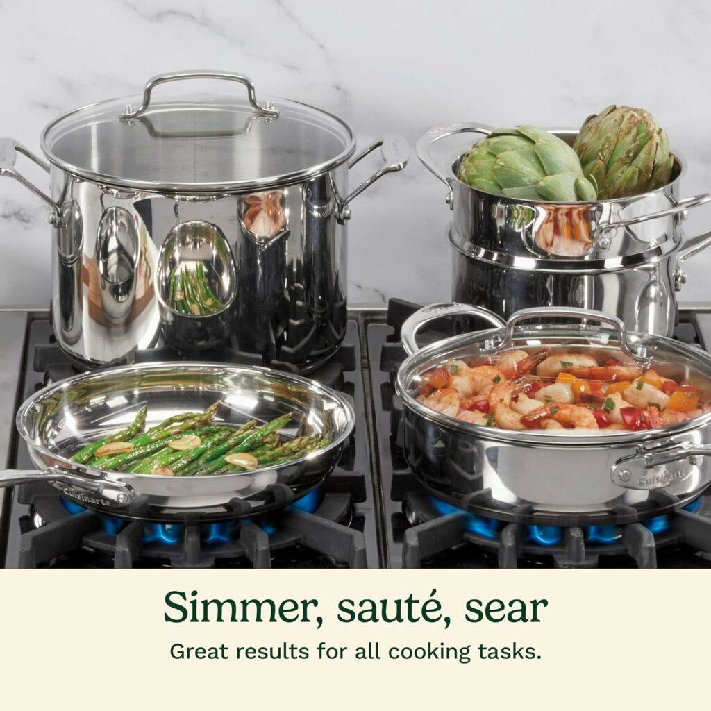 Cuisinart 11-Piece Cookware Set, Chef's Classic Stainless Steel Collection